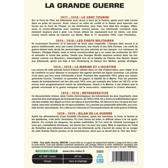 DVD - Film de  en DVD 1914-1918, la Première Guerre mondiale - 5 documentaires - Volume 2