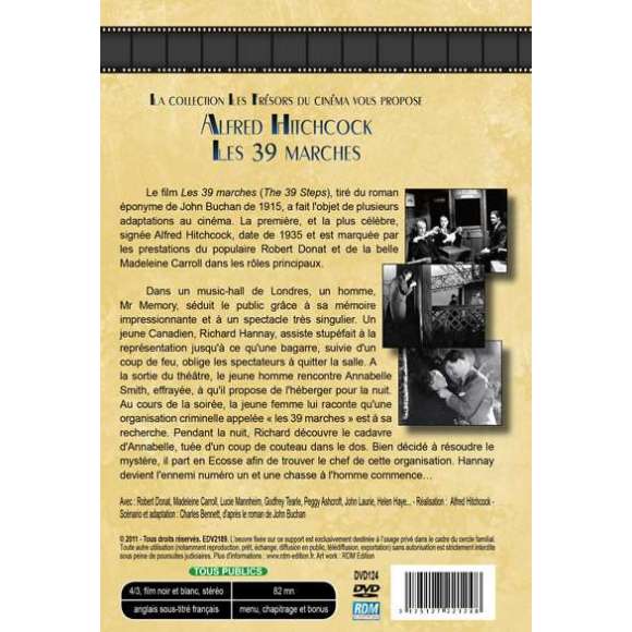 DVD - Film de Alfred Hitchcock en DVD 39 marches (Les)