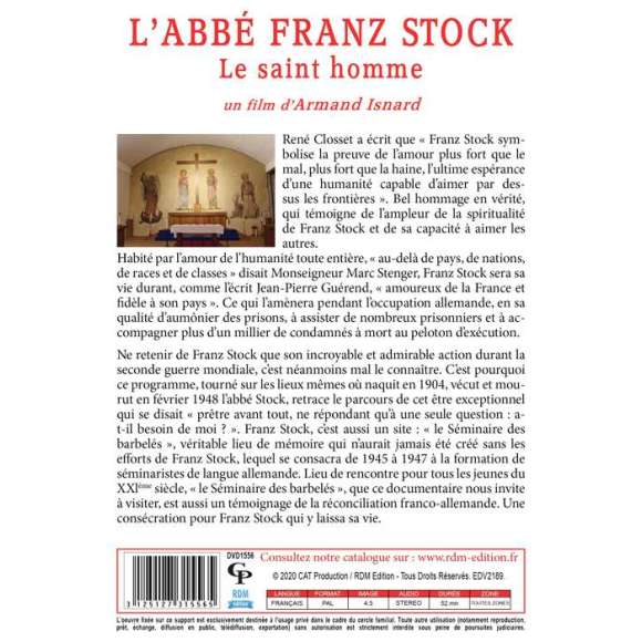 DVD - Film de Armand Isnard en DVD Abbé Franz Stock (L') - Le saint homme - Une vie pour la réconciliation