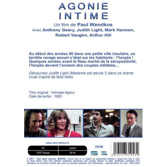 DVD - Film de Paul Wendkos en DVD Agonie intime