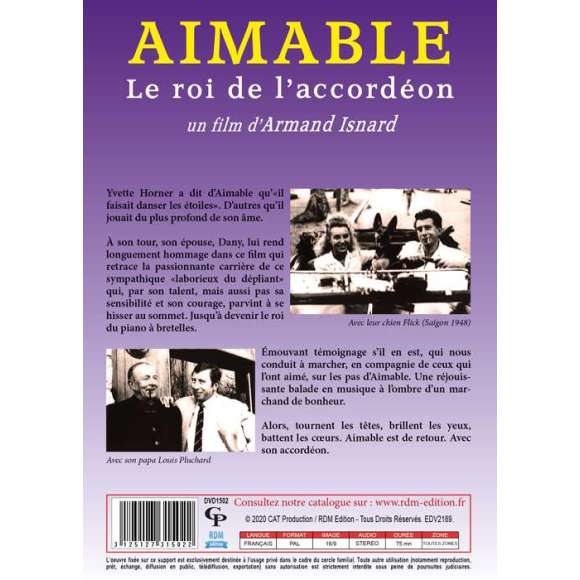 DVD - Film de Armand Isnard en DVD Aimable - Le roi de l'accordéon