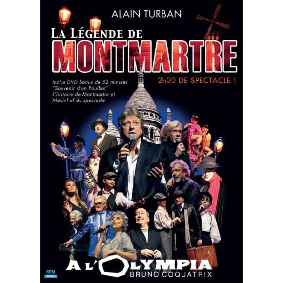 DVD - Film de  en DVD Alain Turban : la légende de Montmartre à l'Olympia - 2013