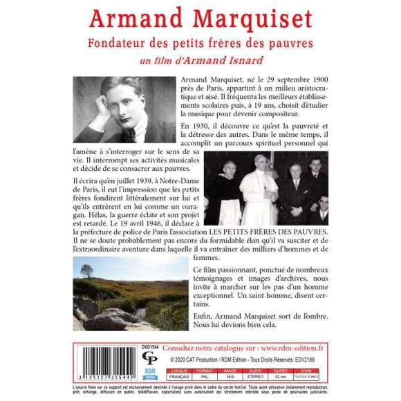 DVD - Film de Armand Isnard en DVD Armand Marquiset - Fondateur des petits frères des pauvres