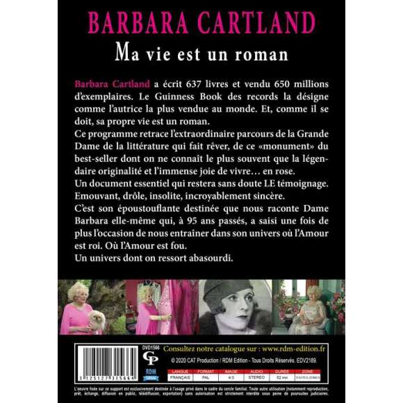 DVD - Film de Armand Isnard en DVD Barbara Cartland - Ma vie est un roman - L'extraordinaire parcours de l'autrice la plus...