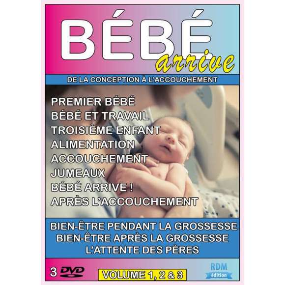 DVD - Film de  en DVD Bébé arrive - volume 1, 2 et 3 - bien-être pendant et après la grossesse + l'attente des pères