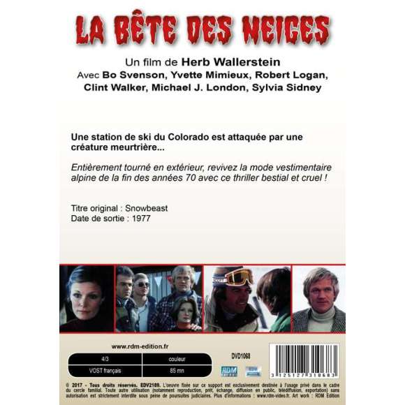 DVD - Film de Herb Wallerstein en DVD Bête des neiges (La)