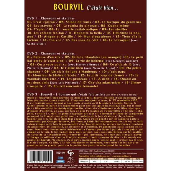 DVD - Film de  en DVD Bourvil - C'était bien...