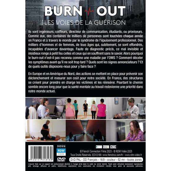 DVD - Film de Lorenzo Consolazione en DVD Burn Out - Les voies de la guérison