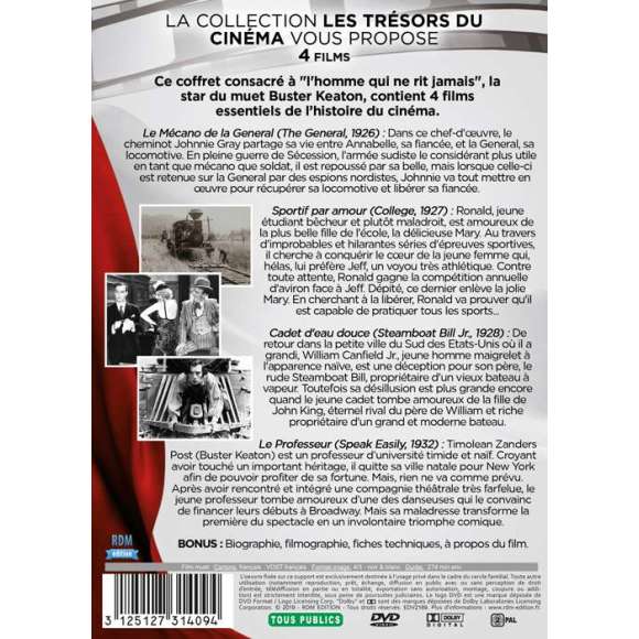 DVD - Film de Buster Keaton, Edward Sedgwick, Donald Crisp, James W. Horne, Charles Reisner en DVD Buster Keaton - 4 Films...