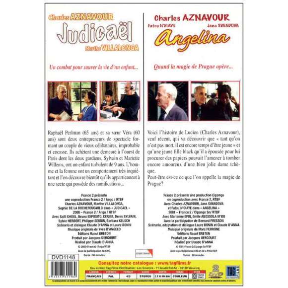 DVD - Film de Claude D'Anna en DVD Charles Aznavour - 2 films - Judicaël & Angelina