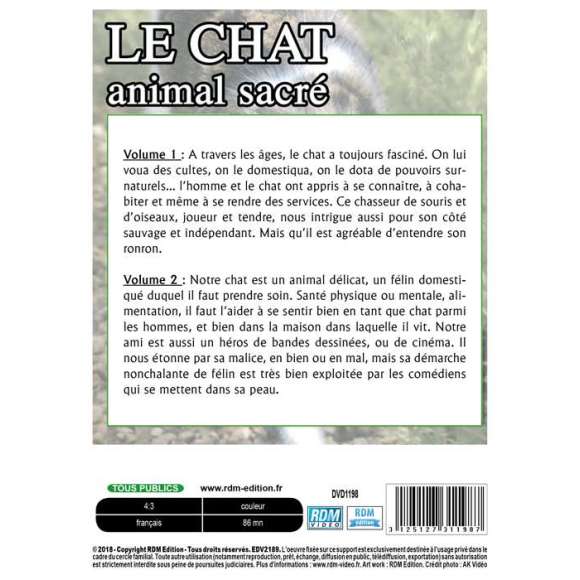 DVD - Film de  en DVD Chat (Le) - Animal Sacré - Volume 1 & 2