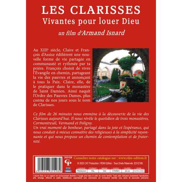 DVD - Film de Armand Isnard en DVD Clarisses (Les) - L'Ordre des Pauvres Dames - Vivantes pour louer Dieu