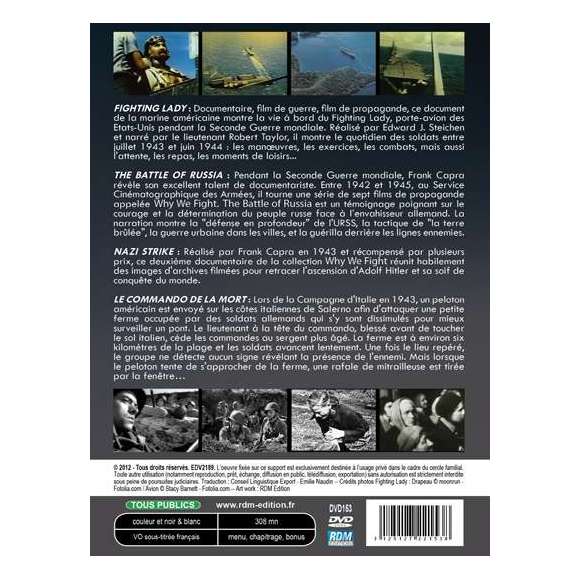 DVD - Film de Frank Capra, Lewis Milestone, Edward J. Steichen en DVD Coffret Guerre - The Fighting Lady + The Battle of...