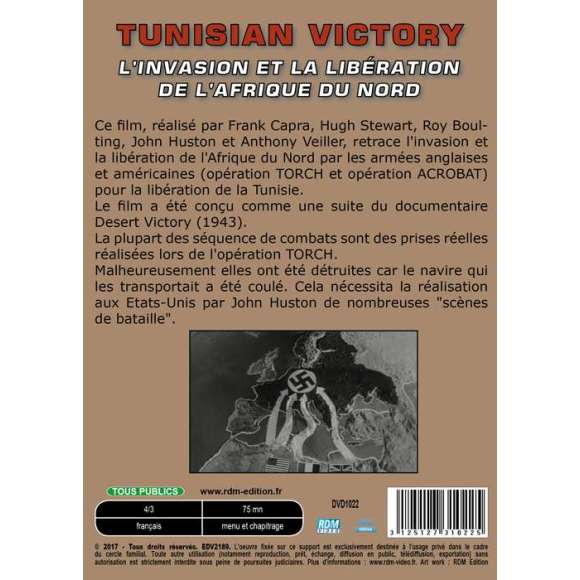 DVD - Film de Frank Capra, Hugh Stewart, John Huston en DVD Collection images d'archives militaires - Tunisian Victory,...