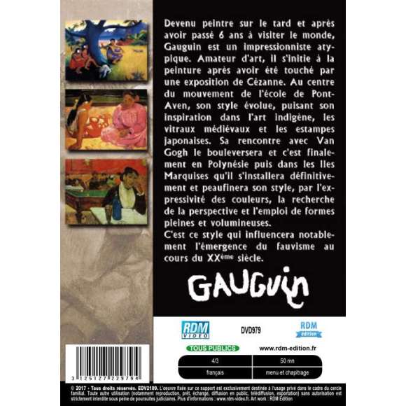 DVD - Film de  en DVD Collection les grands peintres - Paul Gauguin