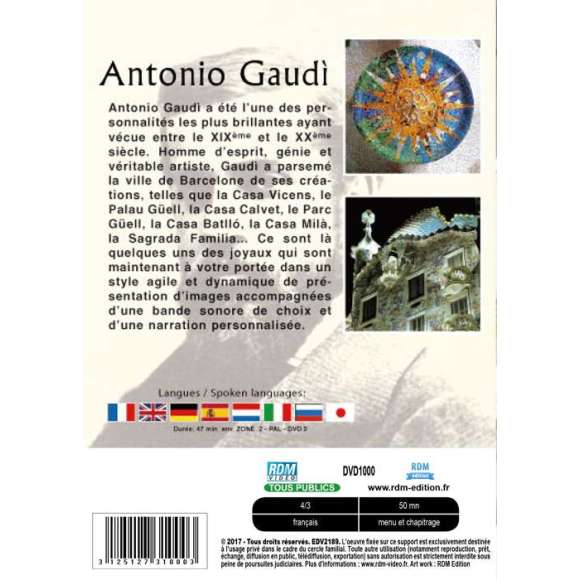 DVD - Film de  en DVD Collection les grands sculpteurs - Antonio Gaudi