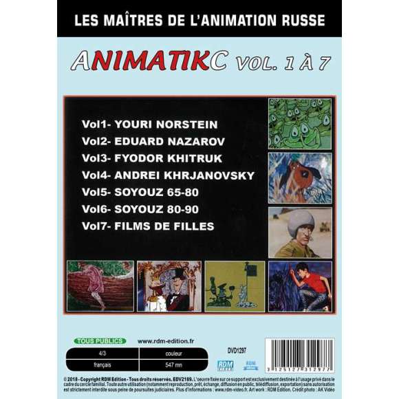 DVD - Film de Youri Norstein, Eduard Nazarov, Fyodor Khitruk, Andrei Khrjanovski en DVD Collection les maîtres de...