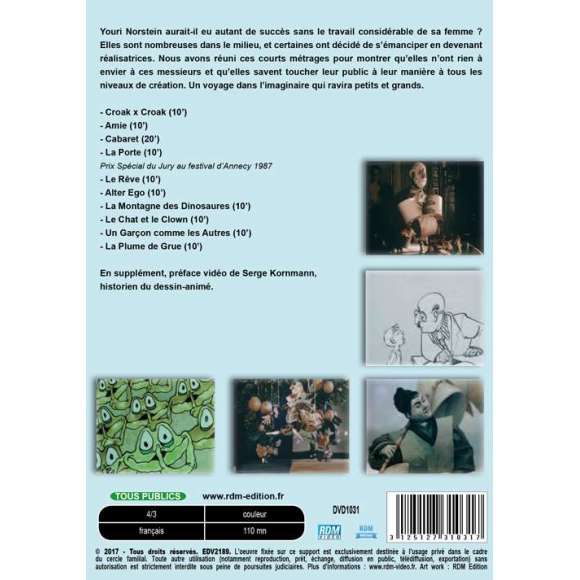 DVD - Film de  en DVD Collection les maîtres de l'animation russe - Animatikc vol 7 - Films de filles