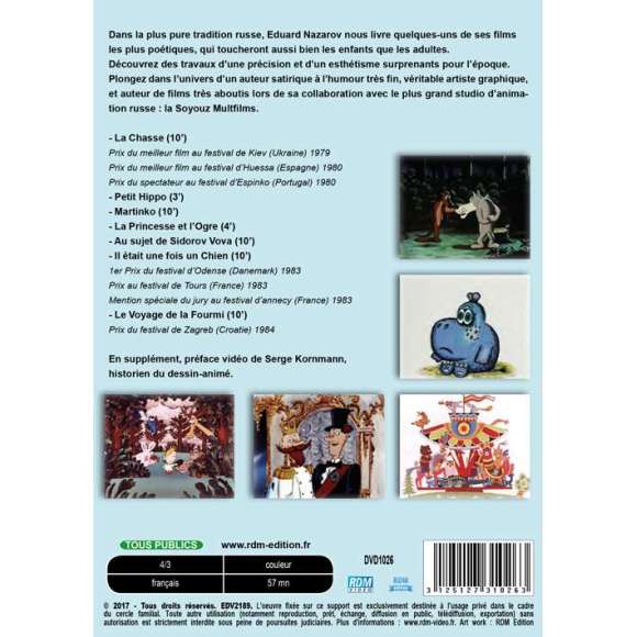 DVD - Film de Eduard Nazarov en DVD Collection les maîtres de l'animation russe - Animatikc vol 2 - Eduard Nazarov