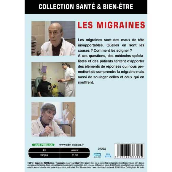 DVD - Film de Armand Isnard en DVD Collection Santé & bien-être - Les migraines