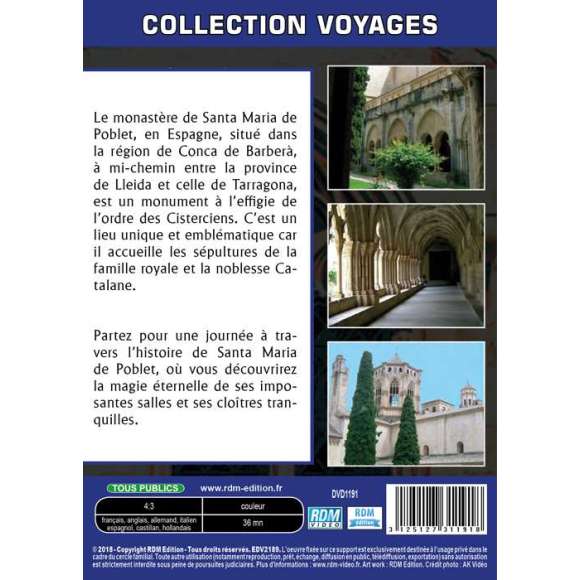 DVD - Film de  en DVD Collection voyages - Balades au Monastère de Poblet