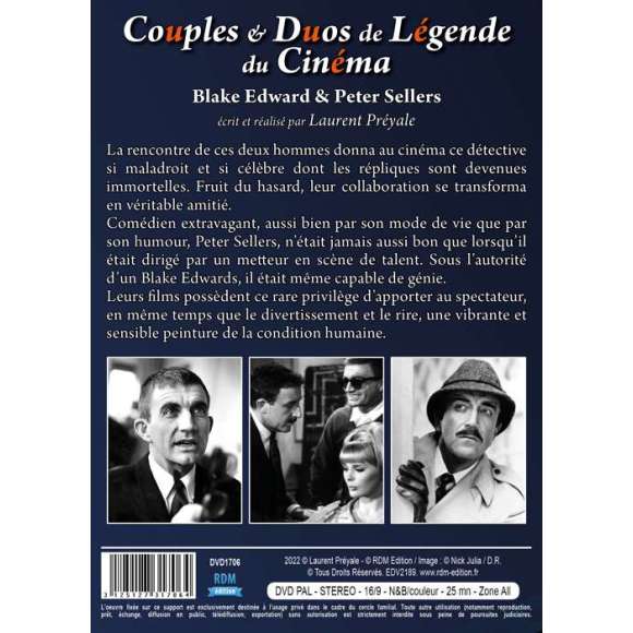 DVD - Film de Laurent Préyale en DVD Couples & Duos de Légende du Cinéma - Blake Edward & Peter Sellers