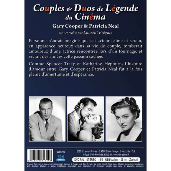 DVD - Film de Laurent Préyale en DVD Couples & Duos de Légende du Cinéma - Gary Cooper & Patricia Neal