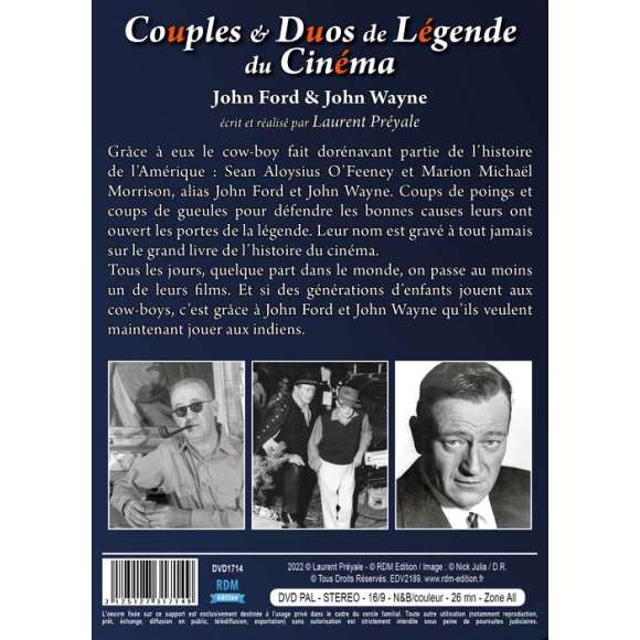 DVD - Film de Laurent Préyale en DVD Couples & Duos de Légende du Cinéma - John Ford & John Wayne