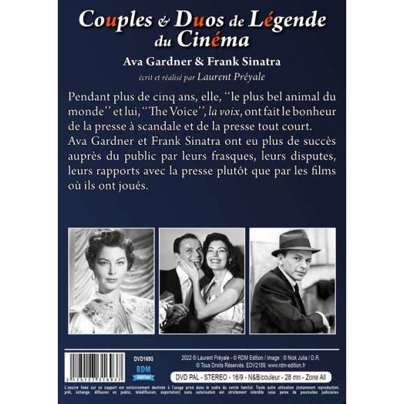 DVD - Film de Laurent Préyale en DVD Couples & Duos de Légende du Cinéma - Ava Gardner & Frank Sinatra
