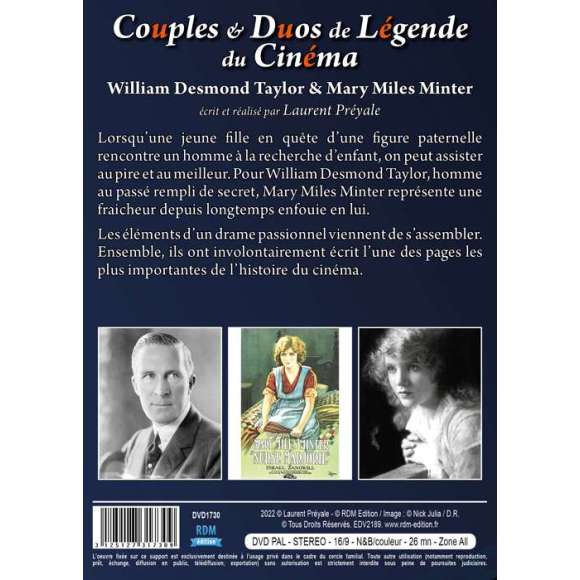 DVD - Film de Laurent Préyale en DVD Couples & Duos de Légende du Cinéma - William Desmond Taylor & Mary Miles Minter