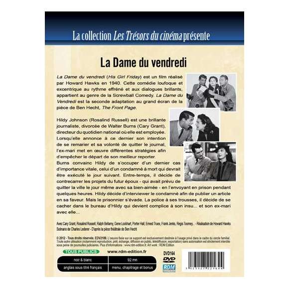 DVD - Film de Howard Hawks en DVD Dame du vendredi (La)