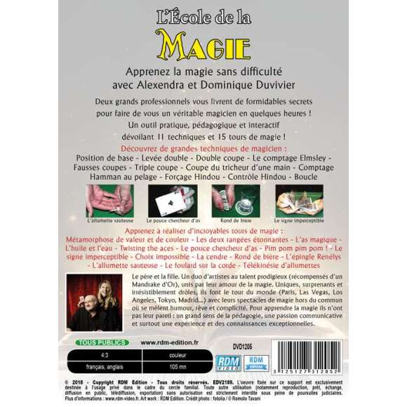 DVD - Film de  en DVD Ecole de la magie (L') - Volume 2 - Apprenez la magie sans difficulté avec Alexandra et Dominique...