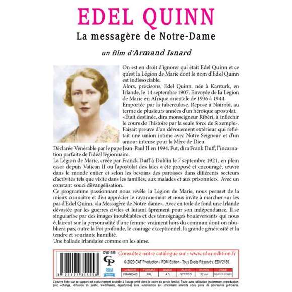 DVD - Film de Armand Isnard en DVD Edel Quinn - La messagère de Notre-Dame