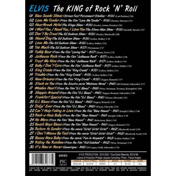 DVD - Film de  en DVD Elvis Presley : The King of Rock 'n' Roll - 30 Hits