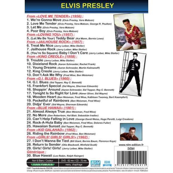 DVD - Film de  en DVD Elvis Presley at the movies - DVD + CD