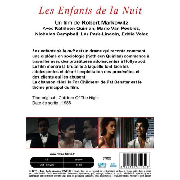 DVD - Film de Robert Markowitz en DVD Enfants de la nuit (Les)