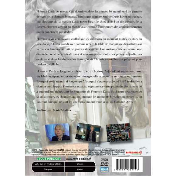 DVD - Film de Sonia Medina en DVD Florence Davis - La chanson en héritage