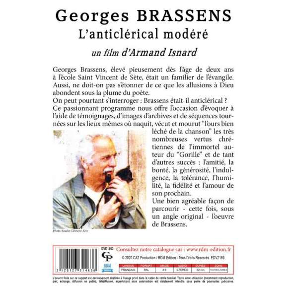 DVD - Film de Armand Isnard en DVD Georges Brassens - L'anticlérical modéré