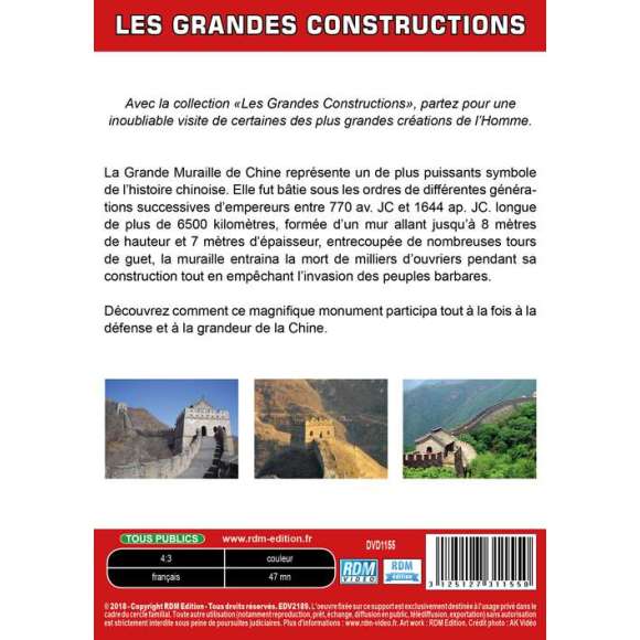 DVD - Film de  en DVD Grandes constructions (Les) - La Grande Muraille de Chine