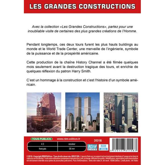 DVD - Film de  en DVD Grandes constructions (Les) - World Trade Center - Naissance et mort du plus grand symbole américain