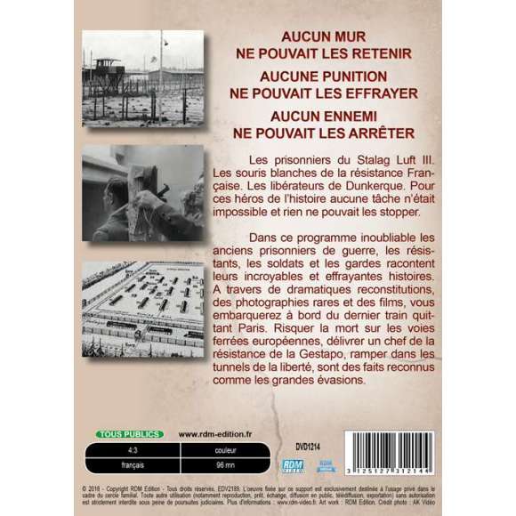 DVD - Film de  en DVD Grandes évasions de la Seconde Guerre mondiale (Les)