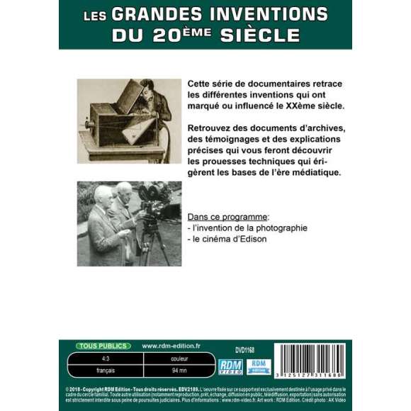 DVD - Film de  en DVD Grandes Inventions (Les) - Volume 1 - L'invention de la photographie - le cinéma d'Edison