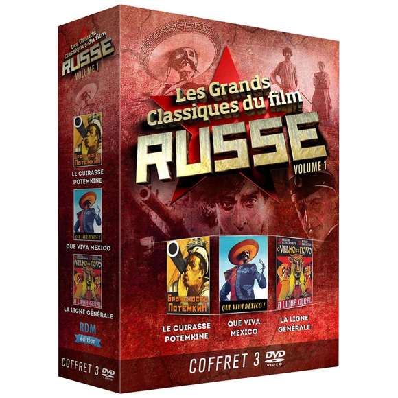 DVD - Film de Sergueï Eisenstein en DVD Grands Classiques du film russe (Les) - Volume 1 - Le Cuirassé Potemkine + Que...