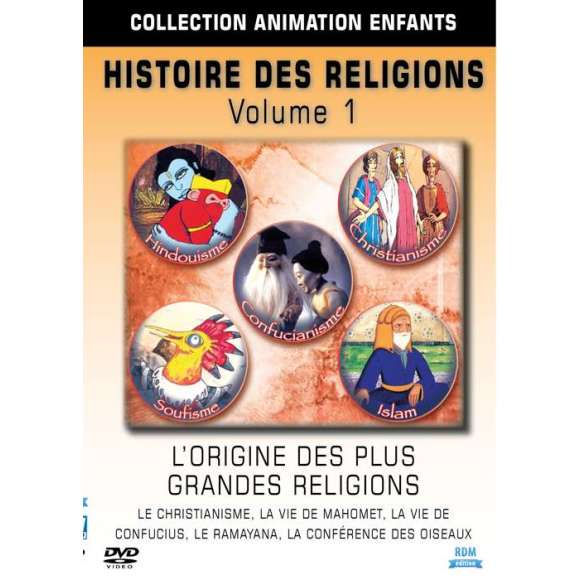 DVD - Film de  en DVD Histoire des religions - Volume 1 - L'origine des plus grandes religions en animation