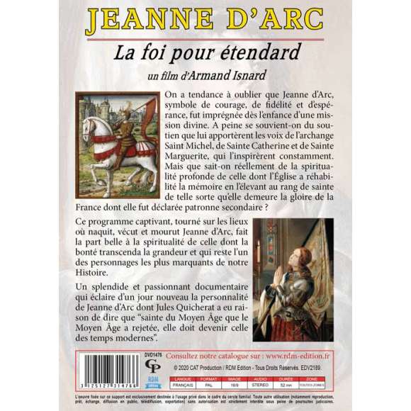 DVD - Film de Armand Isnard en DVD Jeanne d'Arc : La foi pour étendard