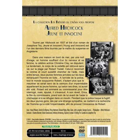 DVD - Film de Alfred Hitchcock en DVD Jeune et innocent
