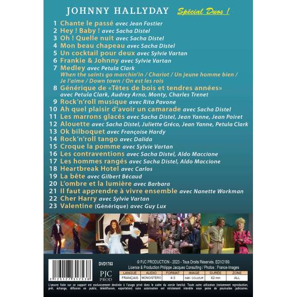 DVD - Film de  en DVD Johnny Hallyday - Spécial duos !
