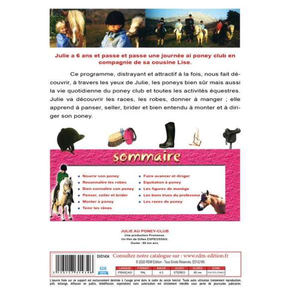 DVD - Film de Gilles Espieussas en DVD Julie au poney-club