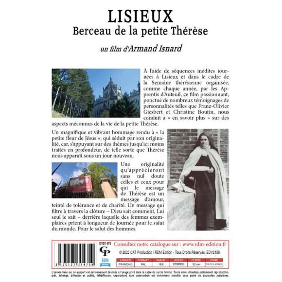 DVD - Film de Armand Isnard en DVD Lisieux : Berceau de la petite Thérèse