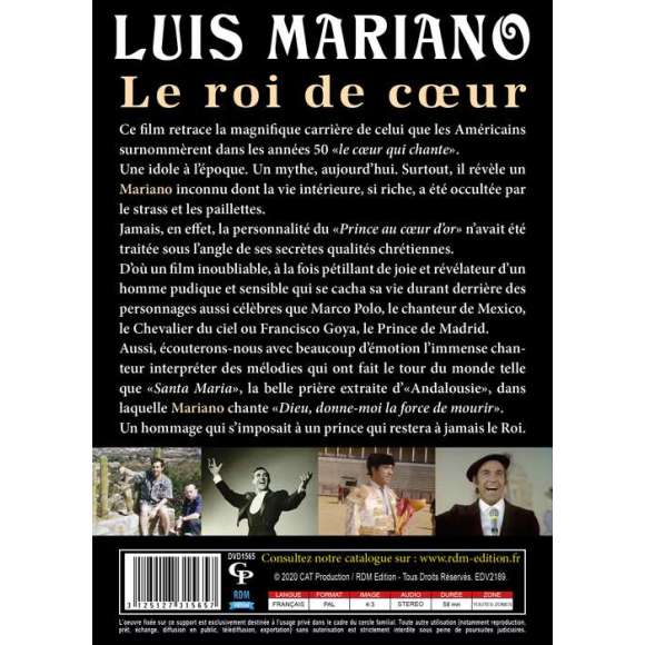 DVD - Film de Armand Isnard en DVD Luis Mariano - Le roi de coeur